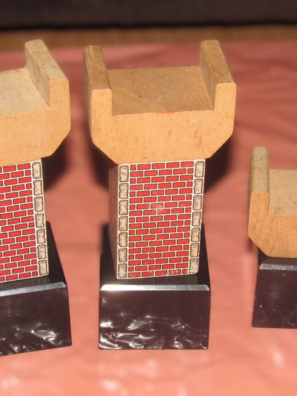 Thomas Wooden Railway Train Track Elevated Foundation Risers Stacking Set 3